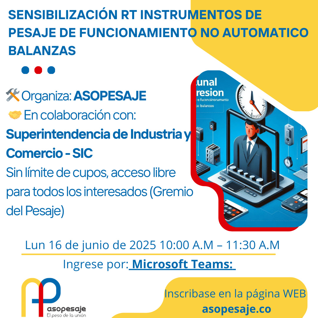RT INSTRUMENTOS DE PESAJE DE FUNCIONAMIENTO NO AUTOMÁTICO - BALANZAS
