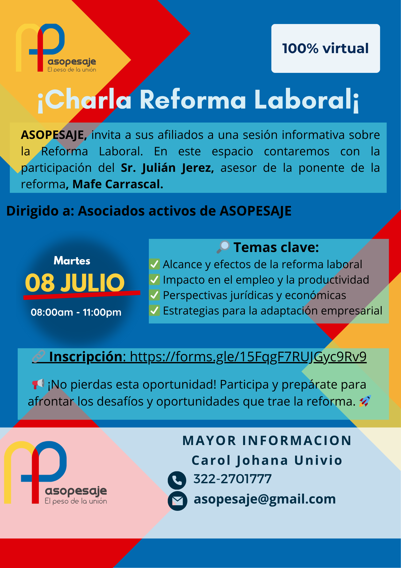¡Charla Reforma Laboral!