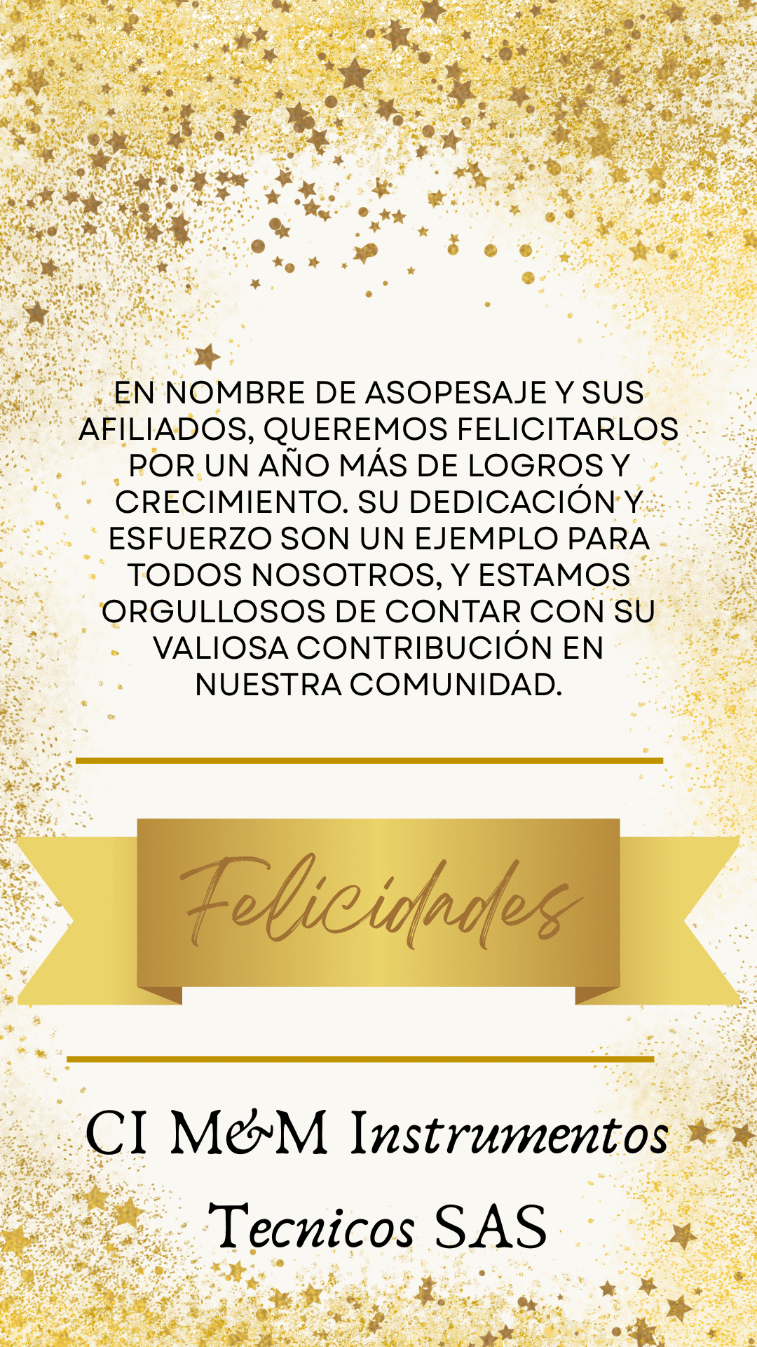 🎉Felicidades CI M&M Instrumentos Técnicos SAS 🙌