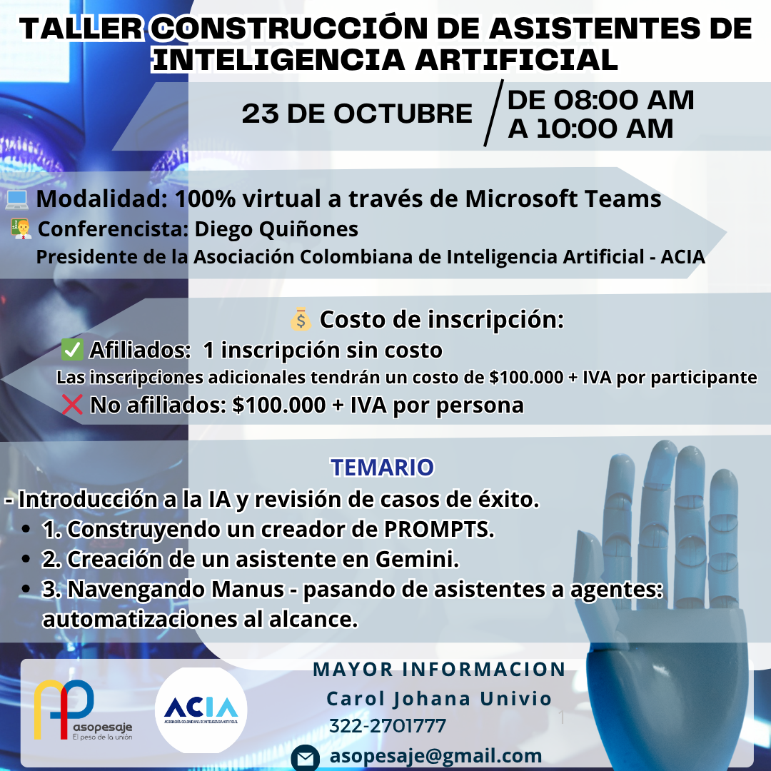 Taller Construcción de Asistentes de Inteligencia Artificial
