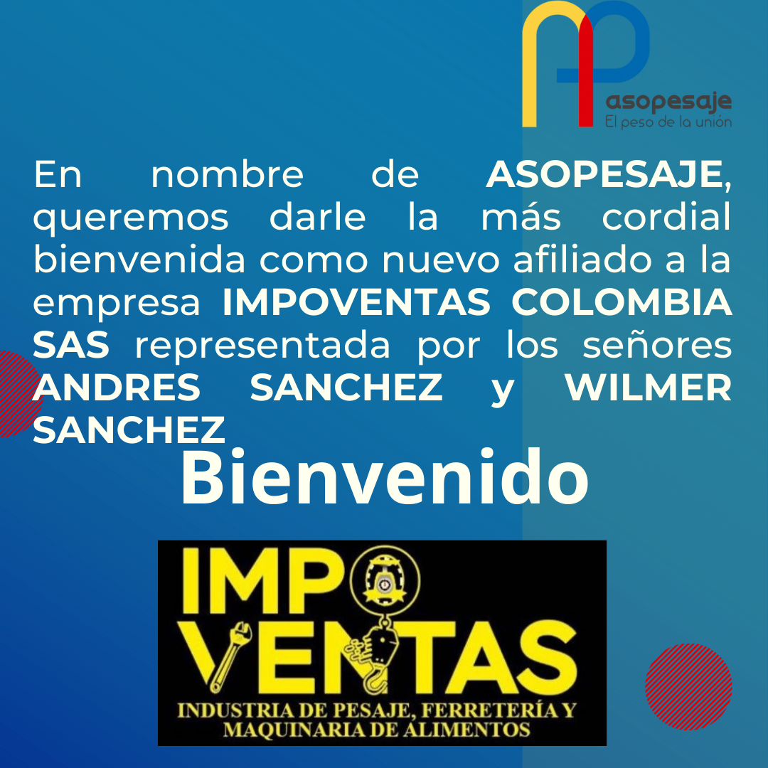 🎉Bienvenida nuevo asociado Impoventas Colombia SAS 🙌 👏